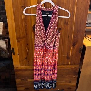 Laundry By Shelli Segal Multicolor Geometric Midi Dress